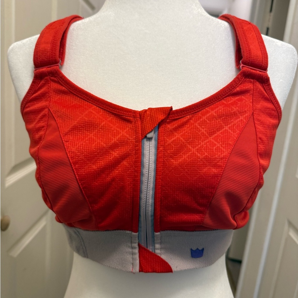 Orange/Red  SHEFIT  Sports Bra size Large